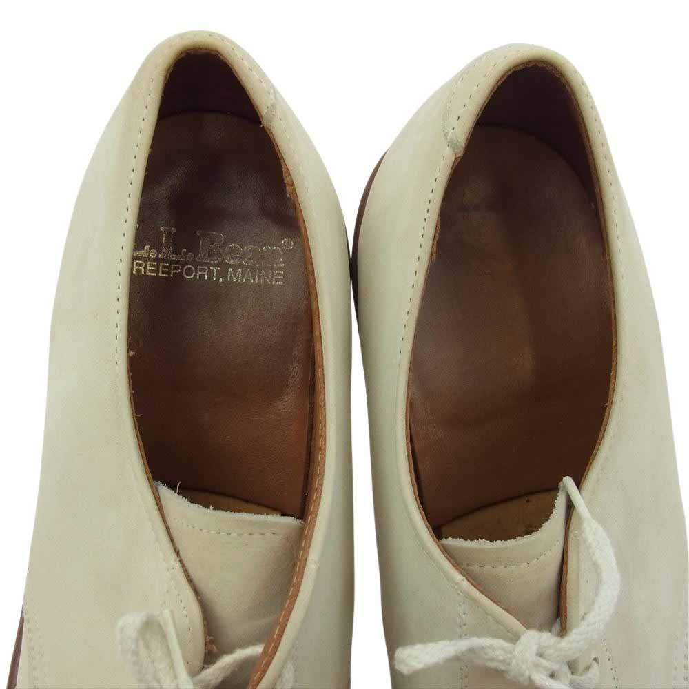 L.L.Bean エルエルビーン ホワイトバックス ヌバック レザー プレーントゥ シューズ ベージュ系 US9.5【中古】