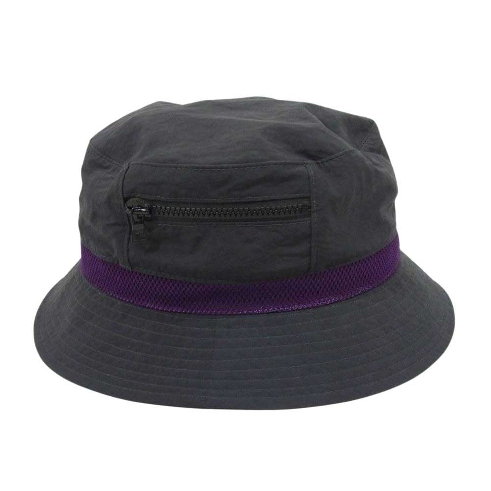 A BATHING APE アベイシングエイプ 001HTJ301005M Colour Blocking Bucket Hat Black カラーブロッキング バケットハット ブラック系 パープル系 M【中古】