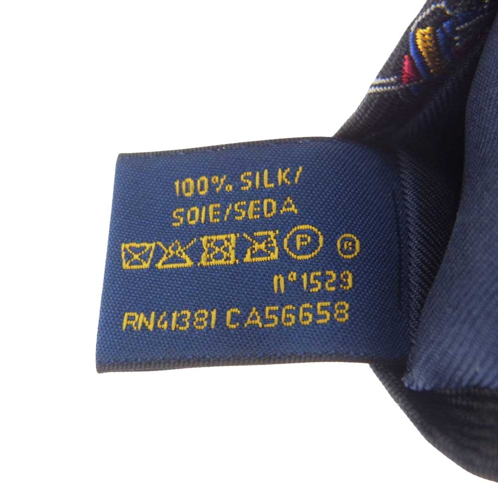 POLO RALPH LAUREN ポロ・ラルフローレン BEAR スキー ベア ネクタイ ブラック ブラック系【中古】
