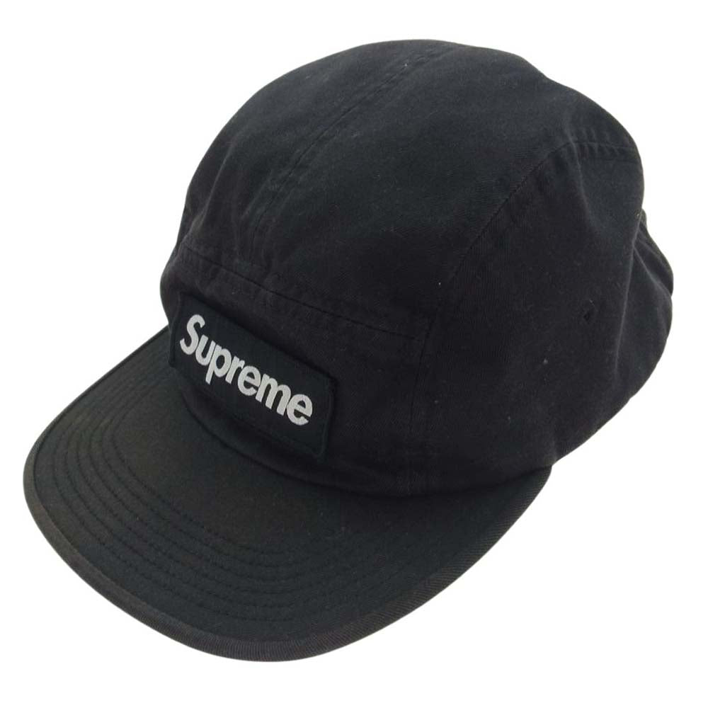 Supreme シュプリーム 23AW Washed Chino Twill Camp Cap チノ ツイル キャップ ブラック系【中古】