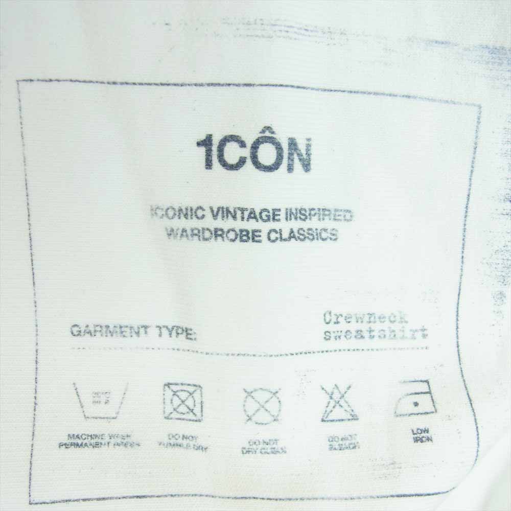 MAISON MARGIELA メゾンマルジェラ 21SS S50GU0153 国内正規品 1CON プリント 長袖 スウェット トレーナー オフホワイト系 48【中古】