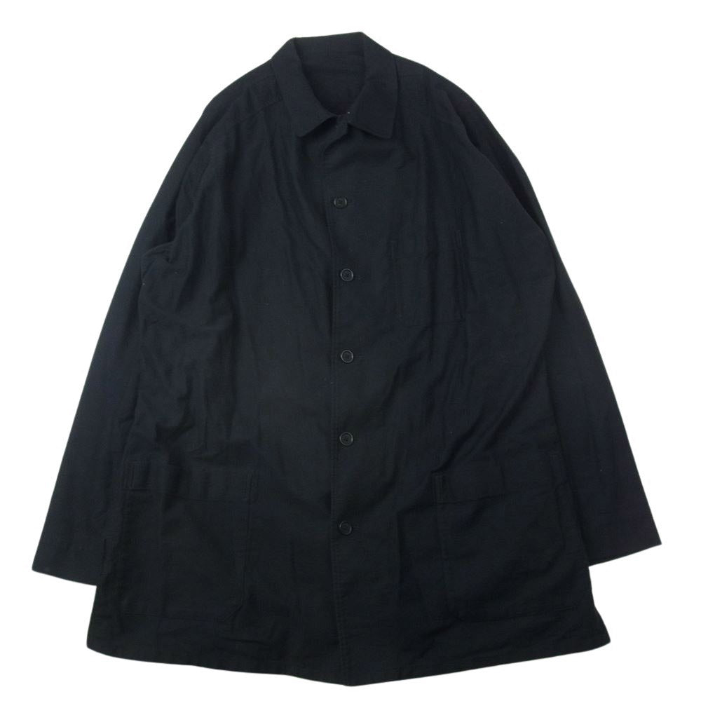 Yohji Yamamoto POUR HOMME ヨウジヤマモトプールオム 19SS HH-B01-002 洗い加工 コットンツイル オープン 解禁 シャツ ブラック系 1【中古】