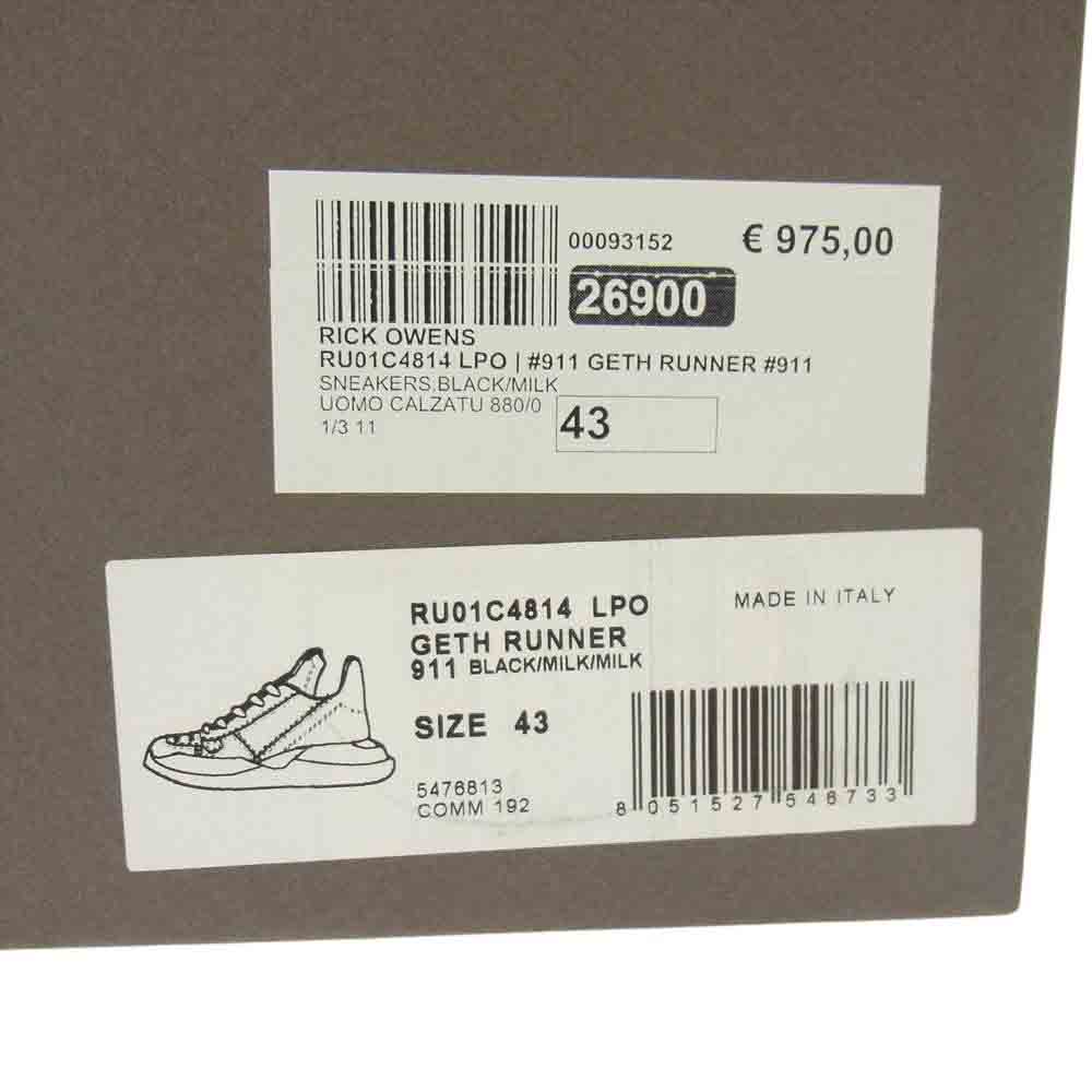 Rick Owens リックオウエンス 23SS RU01C4814 GETH RUNNER LPO ゲス