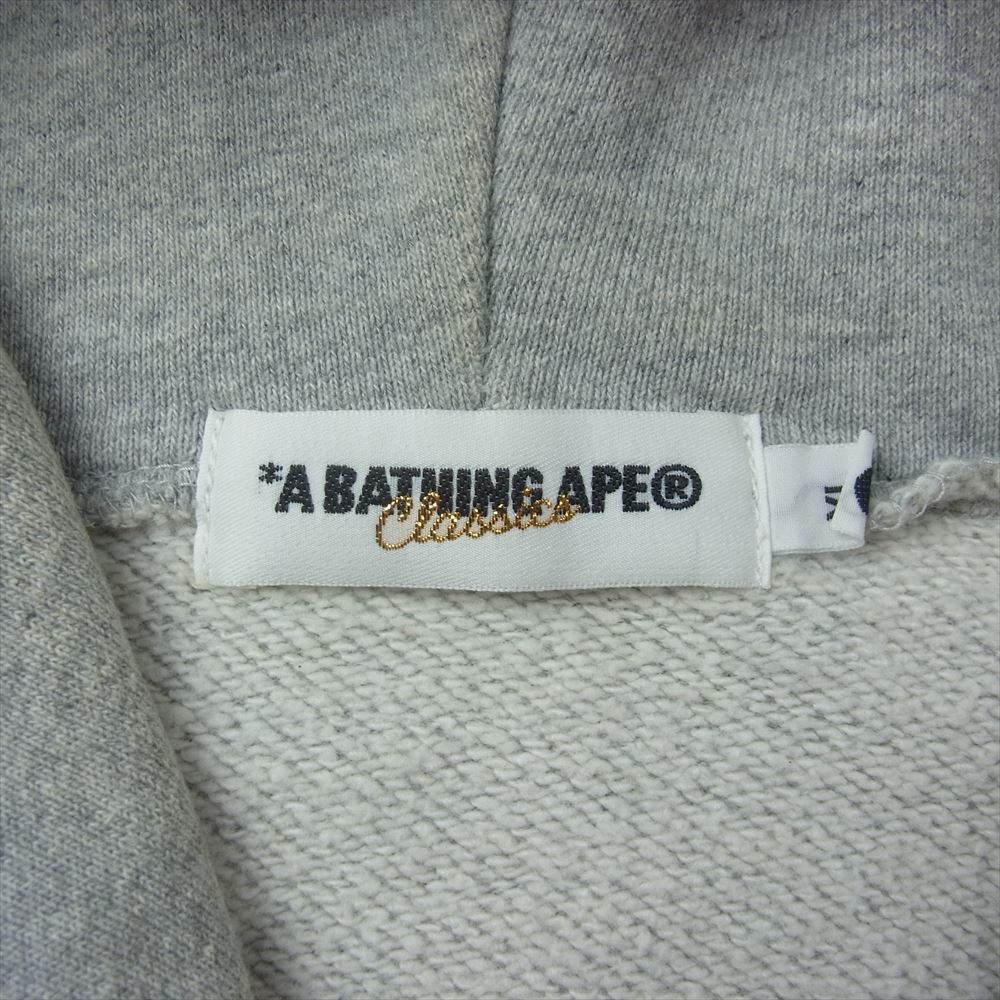 A BATHING APE アベイシングエイプ TIGER FULL ZIP HOODIE タイガー パーカー グレー系 XL【中古】