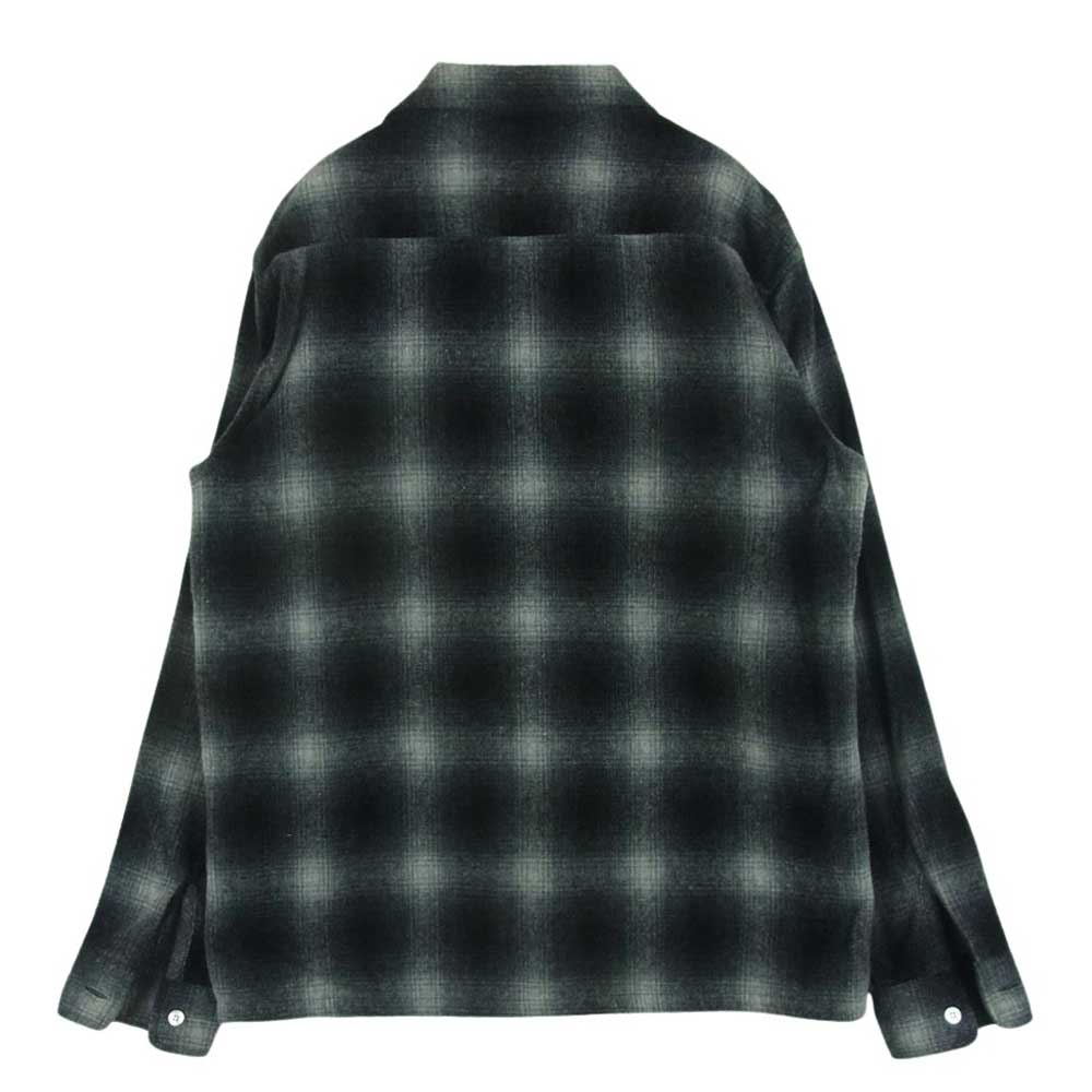 STANDARD CALIFORNIA スタンダードカリフォルニア Ombre Check Wool Shirt オンブレ チェック ウール 長袖 シャツ グレー系 M【美品】【中古】