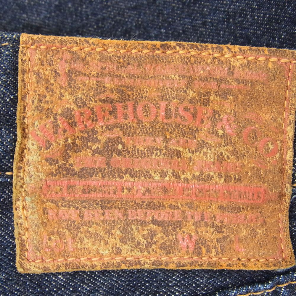 WAREHOUSE ウエアハウス DUCK DIGGER ボタンフライ アーキュエイトステッチ デニム パンツ インディゴブルー系 31【中古】