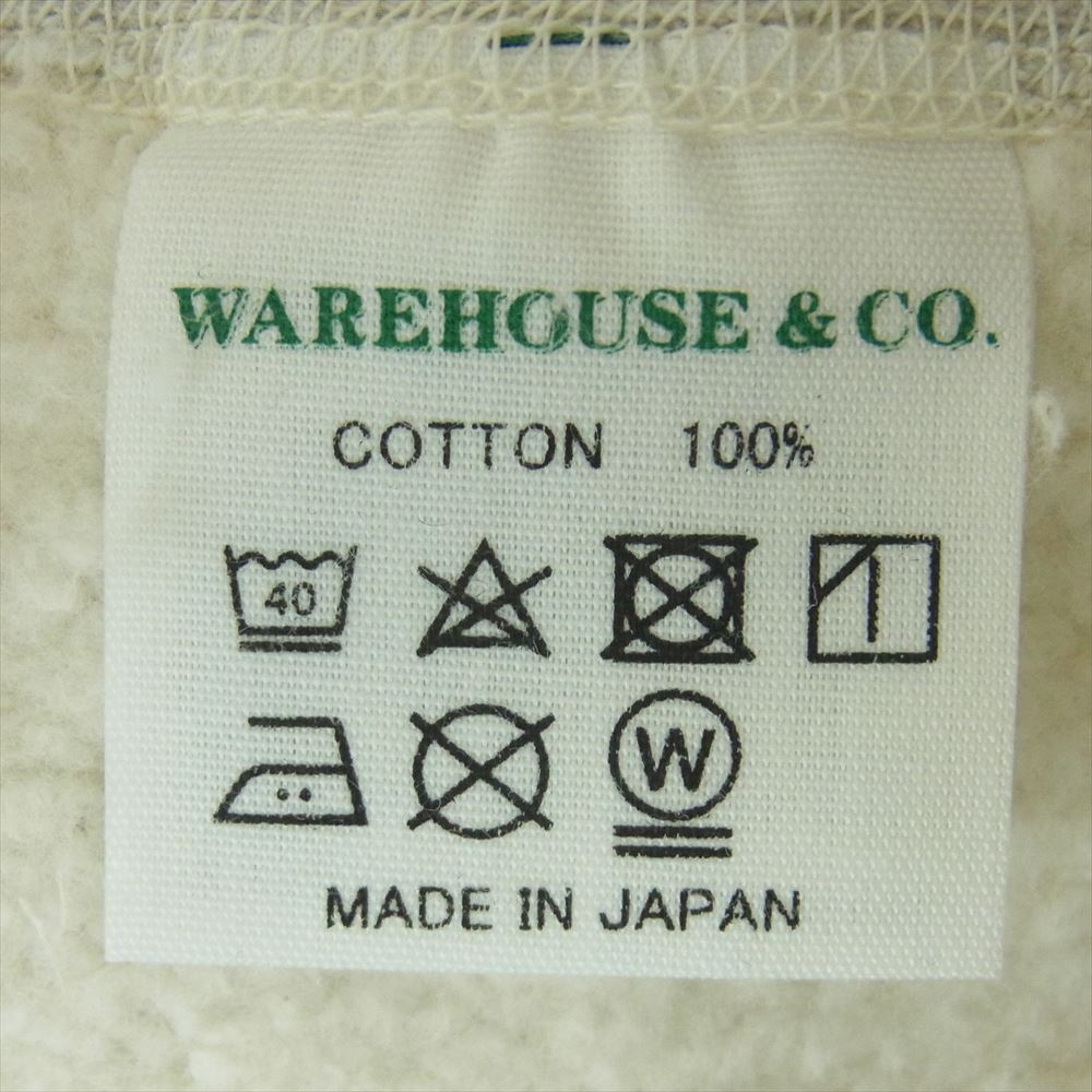 WAREHOUSE ウエアハウス 483 REVERS SWEAT SHIRTS 無地 リバース クルーネック スウェット グレー系 ライトグレー系 M【新古品】【未使用】【中古】
