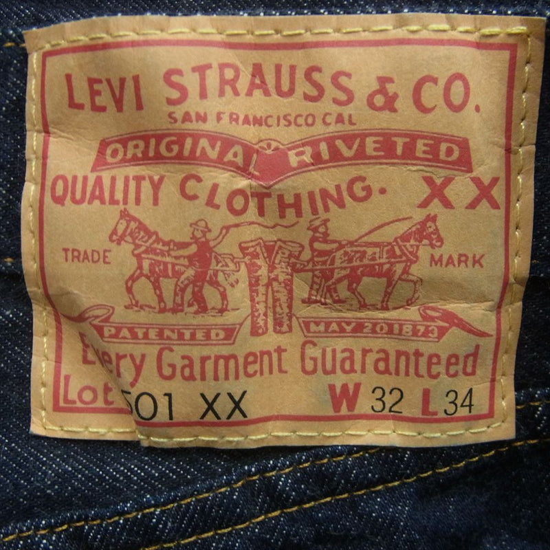 Levi's リーバイス 50155-0079 LVC 1955モデル 501XX デニム パンツ ジーンズ インディゴブルー系 W32 L34【美品】【中古】