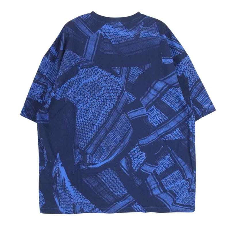 TIGHTBOOTH タイトブース SHEMAGH T-SHIRT 総柄 グラフィック 半袖 クルーネック Tシャツ ブルー系 L【中古】