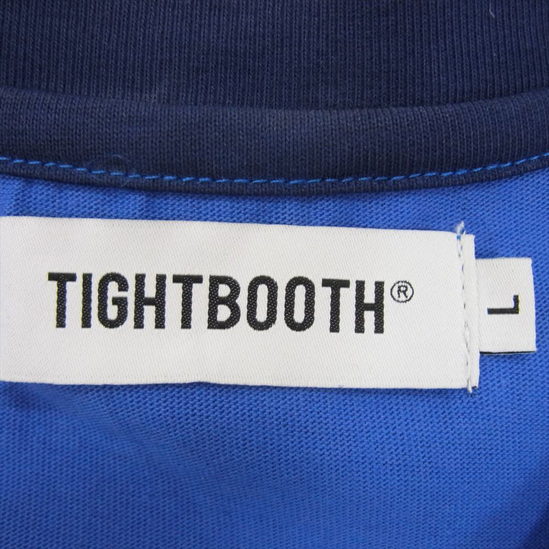 TIGHTBOOTH タイトブース SHEMAGH T-SHIRT 総柄 グラフィック 半袖 クルーネック Tシャツ ブルー系 L【中古】