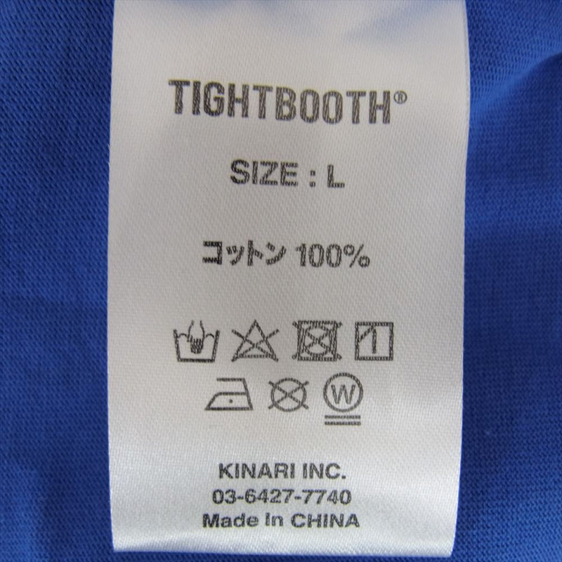 TIGHTBOOTH タイトブース SHEMAGH T-SHIRT 総柄 グラフィック 半袖 クルーネック Tシャツ ブルー系 L【中古】