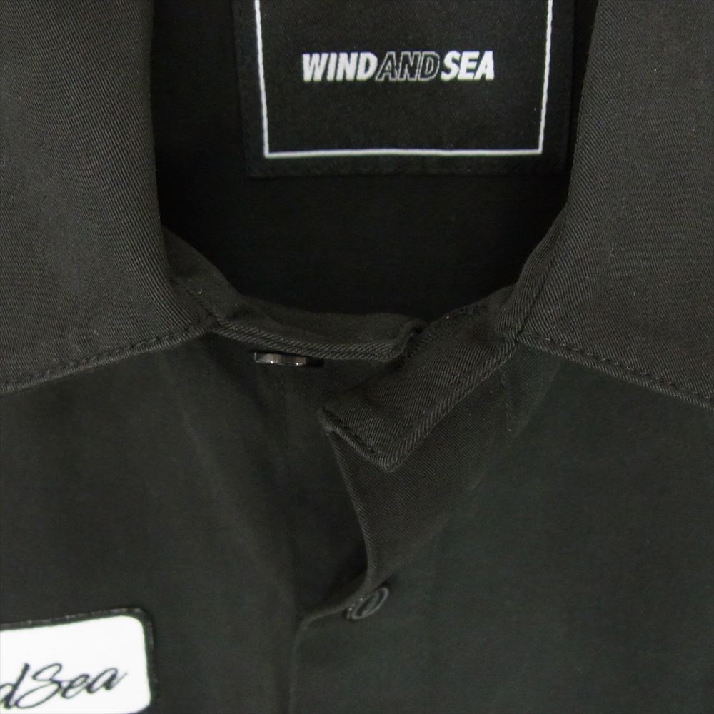 WIND AND SEA ウィンダンシー WDS-0-STCZ-24-Q1-SH-01 SD Santacruz Work Shirt サンタクルーズ ワーク ワッペン 半袖 シャツ ブラック系 M【中古】