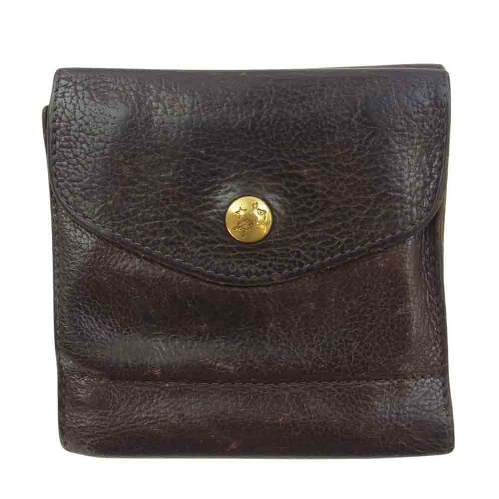 IL BISONTE イルビゾンテ 二つ折り レザー ウォレット 財布 ブラウン系【中古】