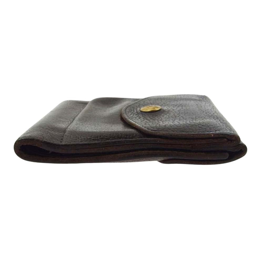 IL BISONTE イルビゾンテ 二つ折り レザー ウォレット 財布 ブラウン系【中古】