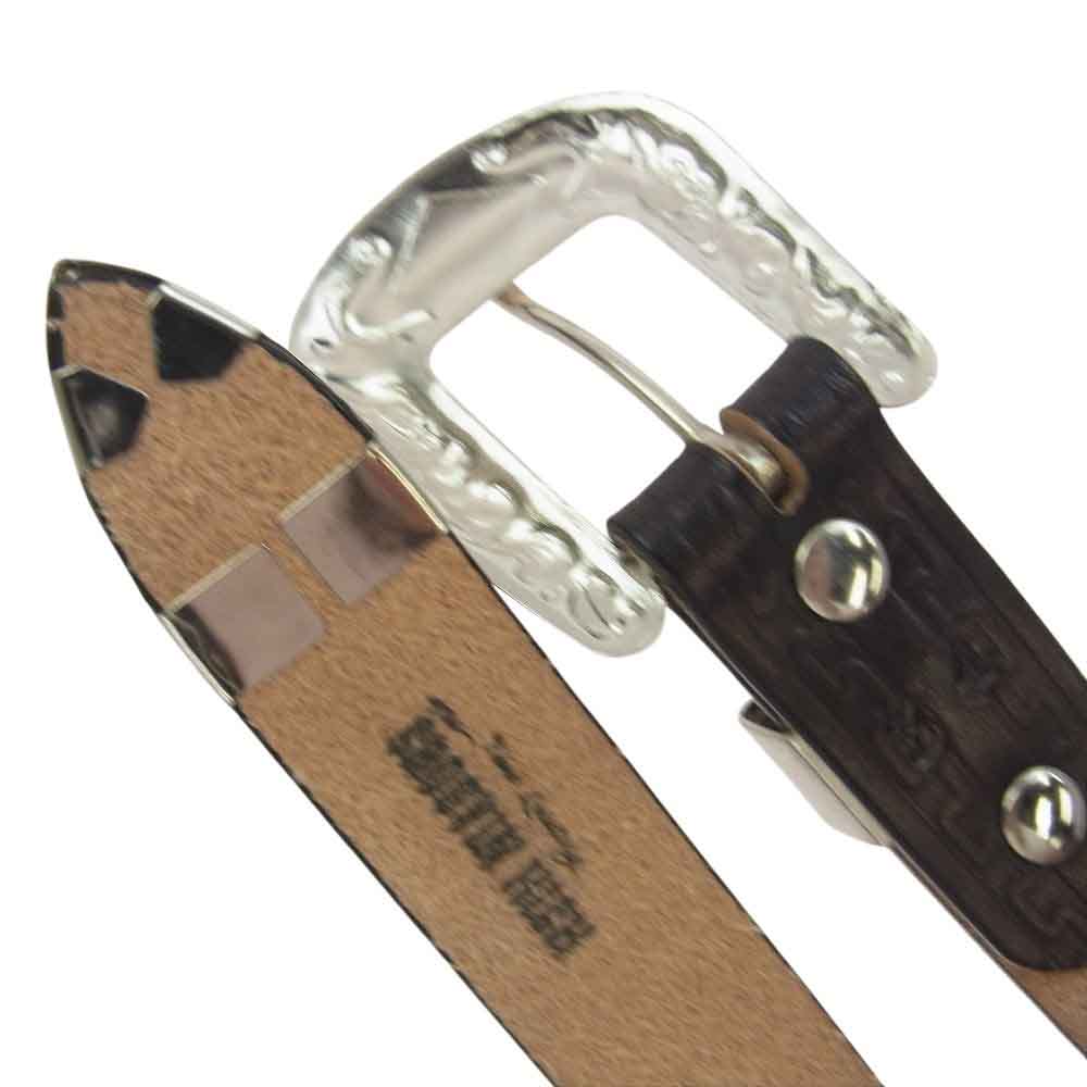 ザグルービンハイ 565 1950 Western Belt  ウエスタン レザー ナロー ベルト ブラウン系 34【中古】