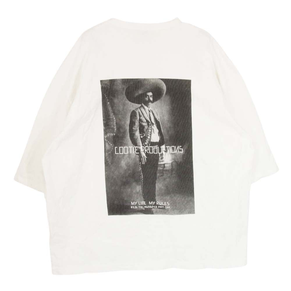 COOTIE クーティー ロゴ バック プリント Tシャツ 半袖 カットソー ホワイト系 M【中古】