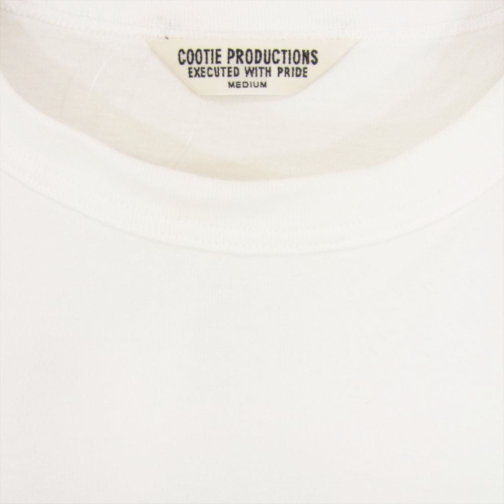COOTIE クーティー ロゴ バック プリント Tシャツ 半袖 カットソー ホワイト系 M【中古】
