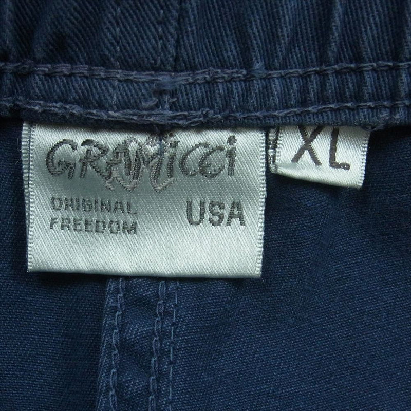 Gramicci グラミチ 23155 ミドル パンツ コットン 中国製 ネイビー系 XL【中古】