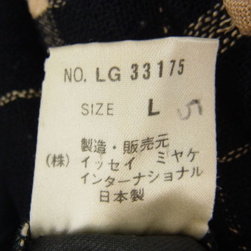 ISSEY MIYAKE イッセイミヤケ LG33175 80s Hanten Jacket チェック 肩パッド入り ジャケット ブラック系 L【中古】