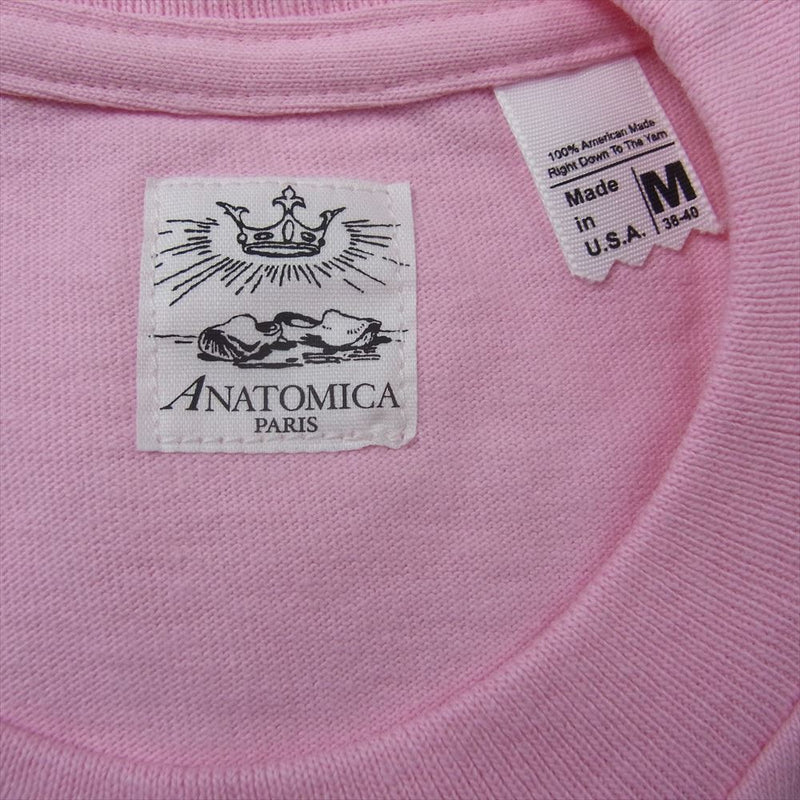 ANATOMICA アナトミカ クルーネック ポケット 半袖 Tシャツ ピンク ピンク系 M【極上美品】【中古】