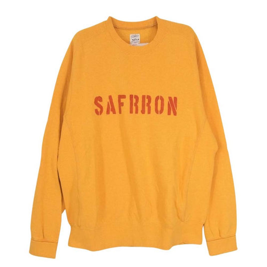 ANATOMICA アナトミカ 530-542-17 SAFRRON ロゴ クルーネック スウェット イエロー系 M【中古】