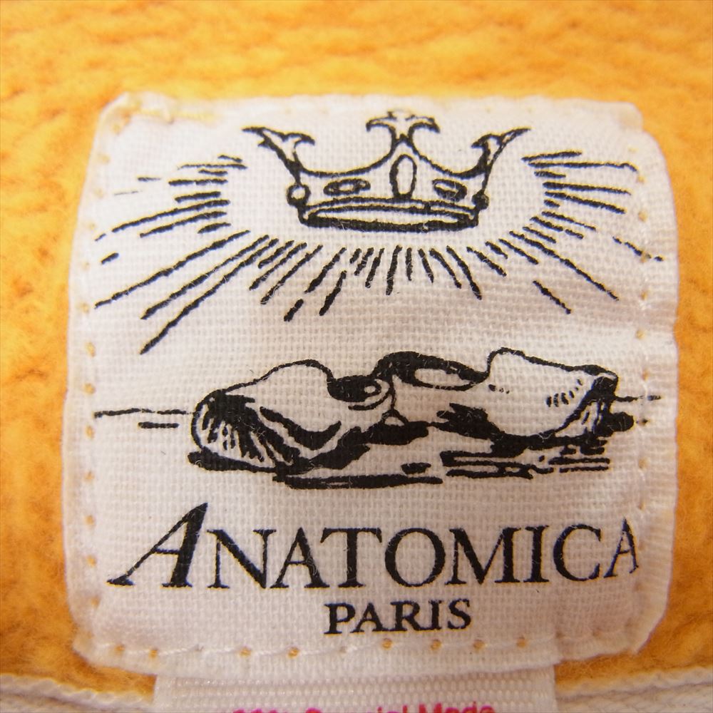 ANATOMICA アナトミカ 530-542-17 SAFRRON ロゴ クルーネック スウェット イエロー系 M【中古】
