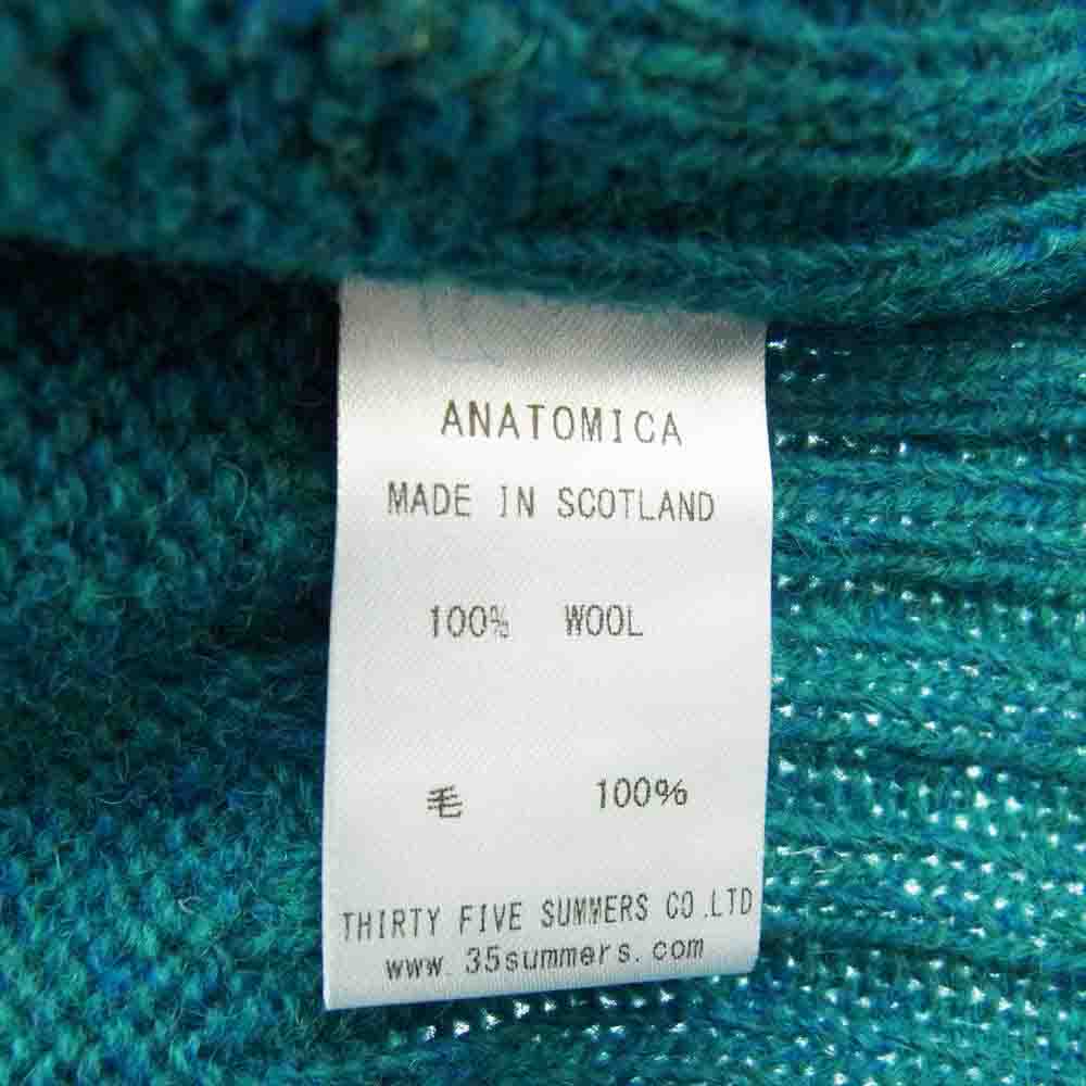 ANATOMICA アナトミカ タートルネック ウール ニット エメラルドグリーン 40【美品】【中古】