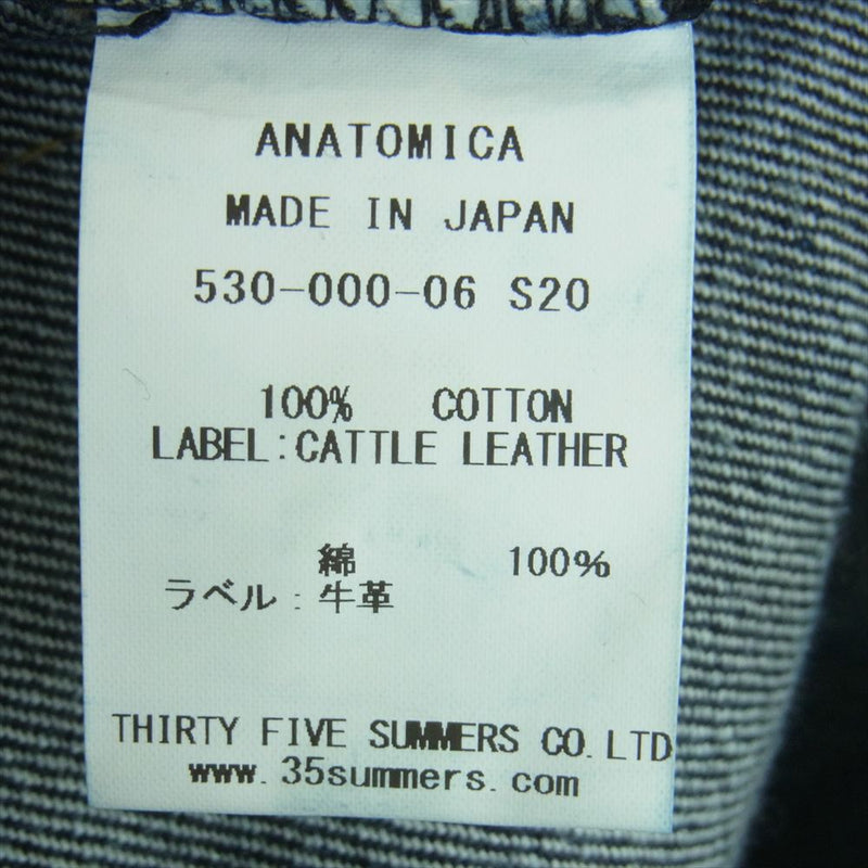 ANATOMICA アナトミカ 530-000-26 S20 618 ORIGINAL デニム パンツ 日本製 インディゴブルー系 31【極上美品】【中古】