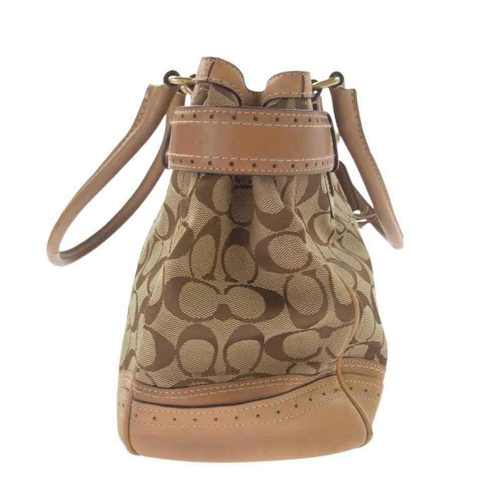 COACH コーチ J0673-10508 ハンプトンズ シグネチャー バッグ ブラウン系【中古】