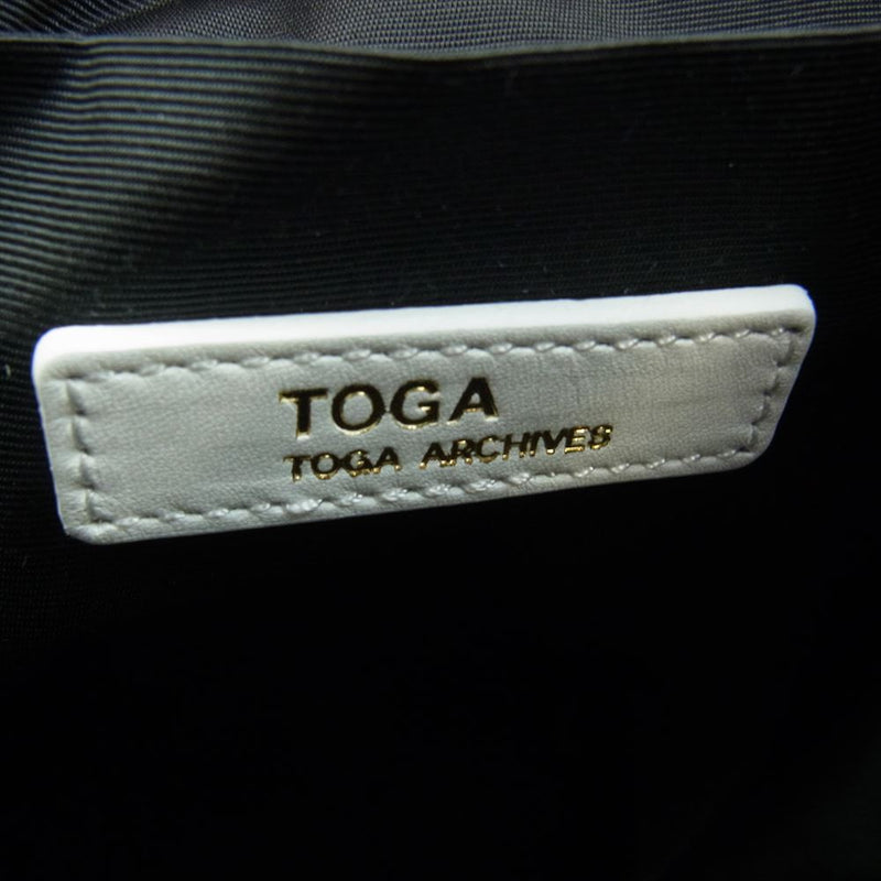 TOGA トーガ 23AW TZ32-AG931 Leather Drum Bag レザー ドラム バッグ ホワイト系【中古】