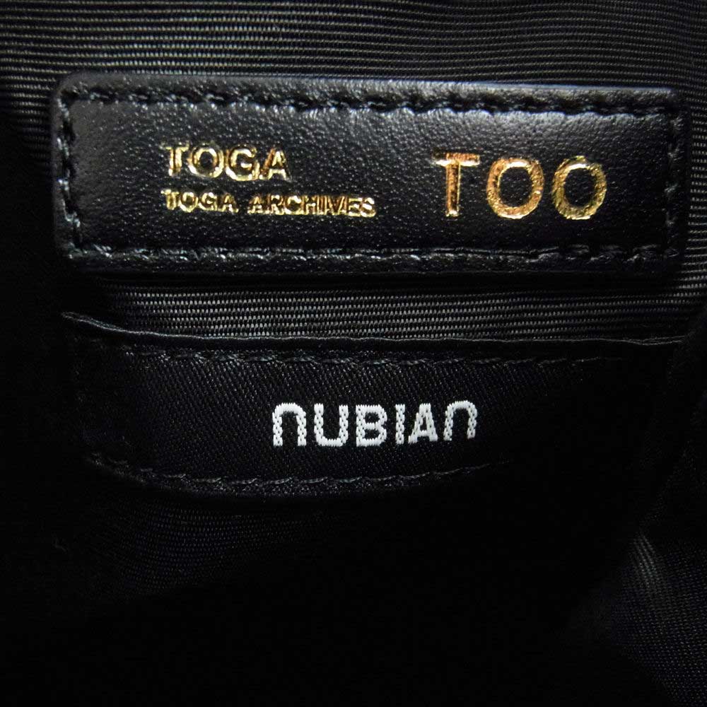 TOGA トーガ TZ241-AG531 TOO トゥー NUBIAN別注 DRUM BAG LEATHER BLK ドラムバッグ ショルダー バッグ ブラック系【中古】