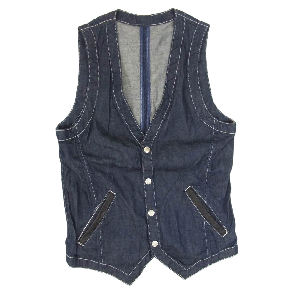 Win&Sons ウィンアンドサンズ DELAY インディゴ デニム ベスト インディゴブルー系 2【中古】