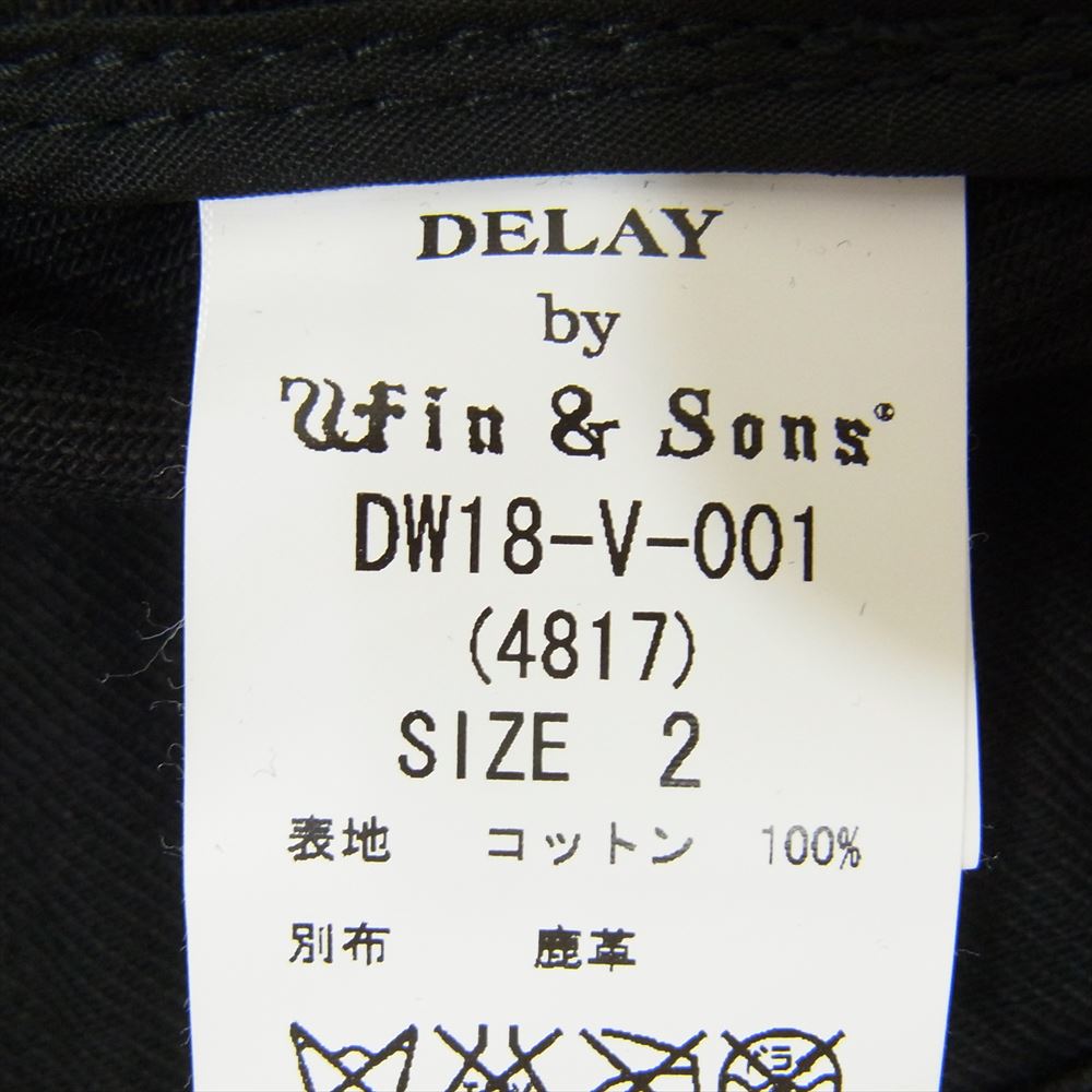 Win&Sons ウィンアンドサンズ DELAY ブラック デニム ベスト ブラック系 2【中古】
