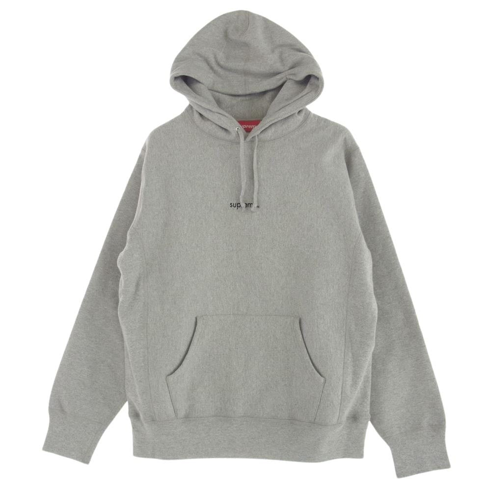 Supreme シュプリーム 18AW Trademark Hooded Sweatshirt トレードマーク フーデッド スウェットシャツ フーディー パーカー グレー系 M【中古】