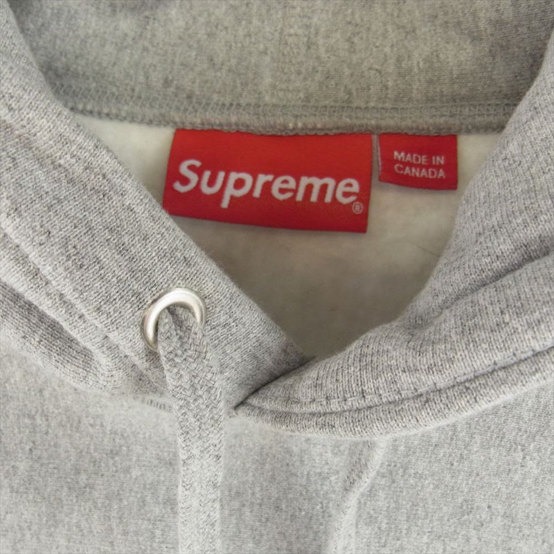 Supreme シュプリーム 18AW Trademark Hooded Sweatshirt トレードマーク フーデッド スウェットシャツ フーディー パーカー グレー系 M【中古】