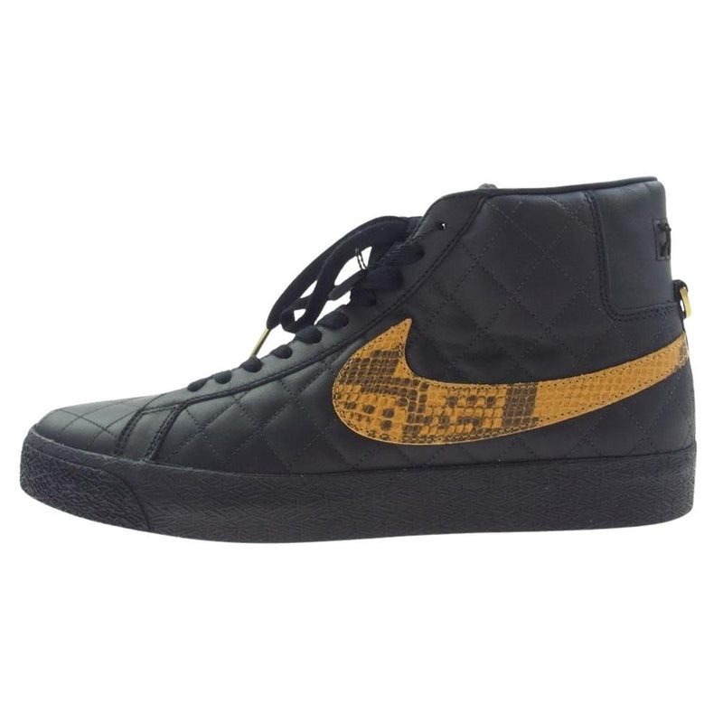 Supreme シュプリーム DV5078-001 × Nike ナイキ SB Blazer Mid Black エスビー ブレーザー ミッド ブラック ハイカット スニーカー ブラック系 30cm【極上美品】【中古】