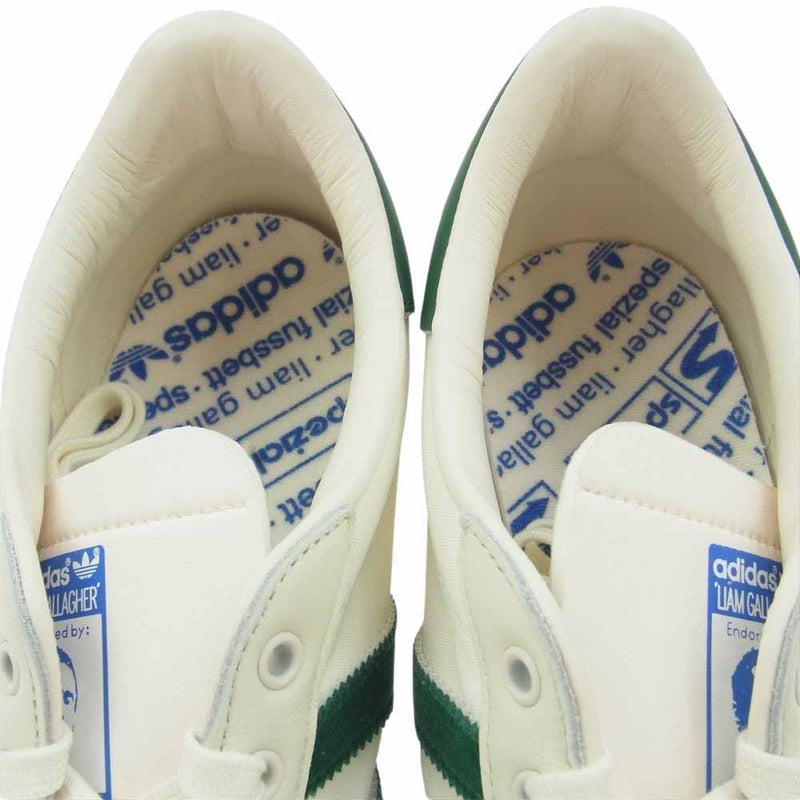 adidas アディダス × Liam Gallagher リアム・ギャラガー IF8358 LG2 SPZL College Green スペツィアル カレッジグリーン ローカット スニーカー オフホワイト系 29.5cm【極上美品】【中古】