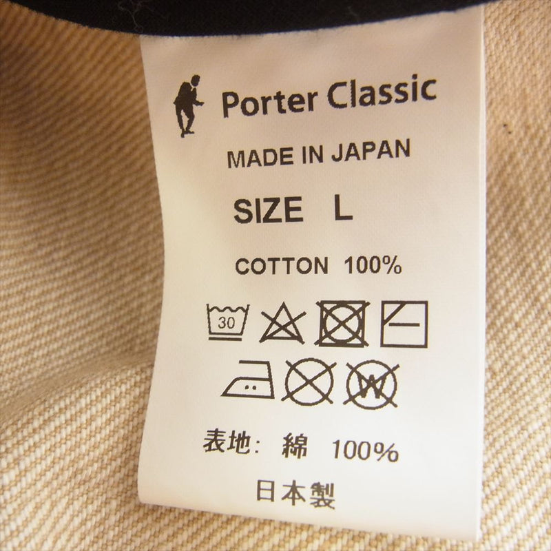 PORTER CLASSIC ポータークラシック 2022年 JAZZ DENIM KANAZAWA LIMITED 金沢限定 ワイド デニム パンツ ベージュ系 L【中古】