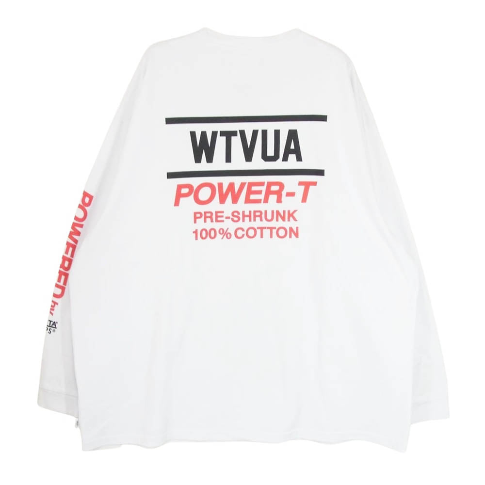 WTAPS ダブルタップス 22AW 22217OND-CSM02 POWER-T / LS / ONEITA バックプリント 長袖 クルーネック Tシャツ ホワイト系 X04【中古】