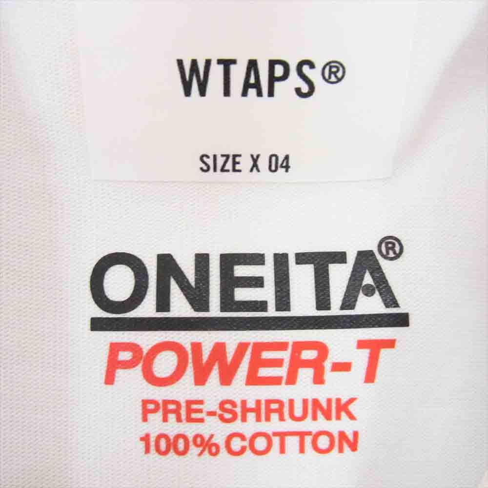 WTAPS ダブルタップス 22AW 22217OND-CSM02 POWER-T / LS / ONEITA バックプリント 長袖 クルーネック Tシャツ ホワイト系 X04【中古】