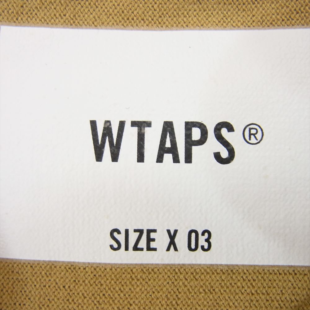 WTAPS ダブルタップス 21AW 212ATDT-CSM35 Stripe LSV T-Shirts ストライプ ロゴ刺繍 長袖 Tシャツ カーキ系 ネイビー系 03【中古】