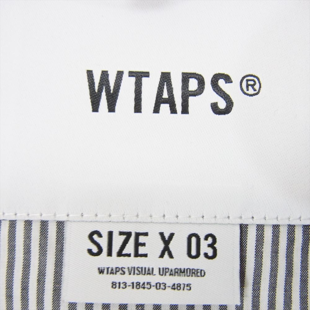 WTAPS ダブルタップス 23AW 232GWDT-SHM03 BROADCLOTH.TEXTILE.PROTECT ブロード ストライプ バックプリント 長袖 シャツ X03【中古】