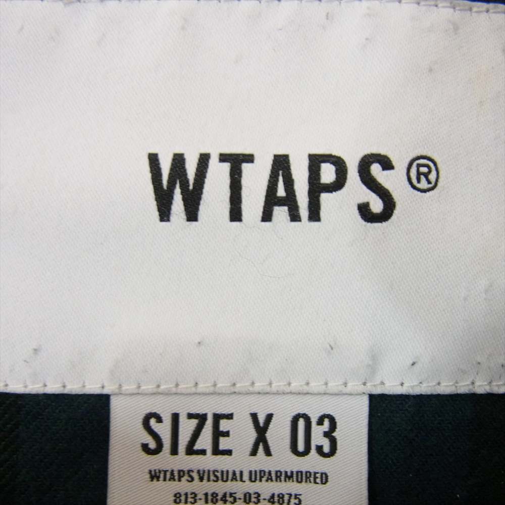 WTAPS ダブルタップス 22SS 221TQDT-SHM02 LS COTTON FLANNEL TEXTILE コットン フランネル ブラックウォッチ チェック ビッグポケット 長袖シャツ グリーン系 03【中古】