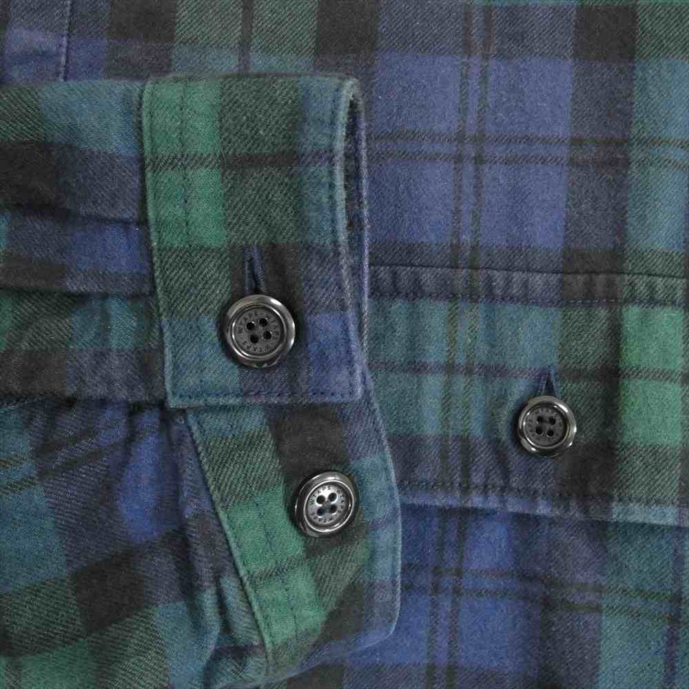 WTAPS ダブルタップス 22SS 221TQDT-SHM02 LS COTTON FLANNEL TEXTILE コットン フランネル ブラックウォッチ チェック ビッグポケット 長袖シャツ グリーン系 03【中古】