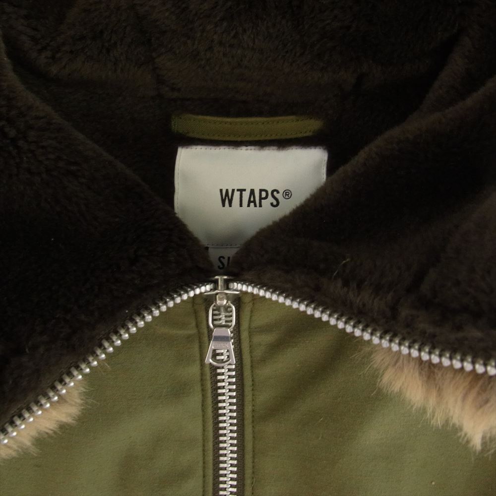 WTAPS ダブルタップス 20AW 202WVDT-JKM04 NARWHAL JACKET NYCO SATIN ノーファル ハーフ ジップ プルオーバー スモック ミリタリー ジャケット カーキ系 X03【中古】