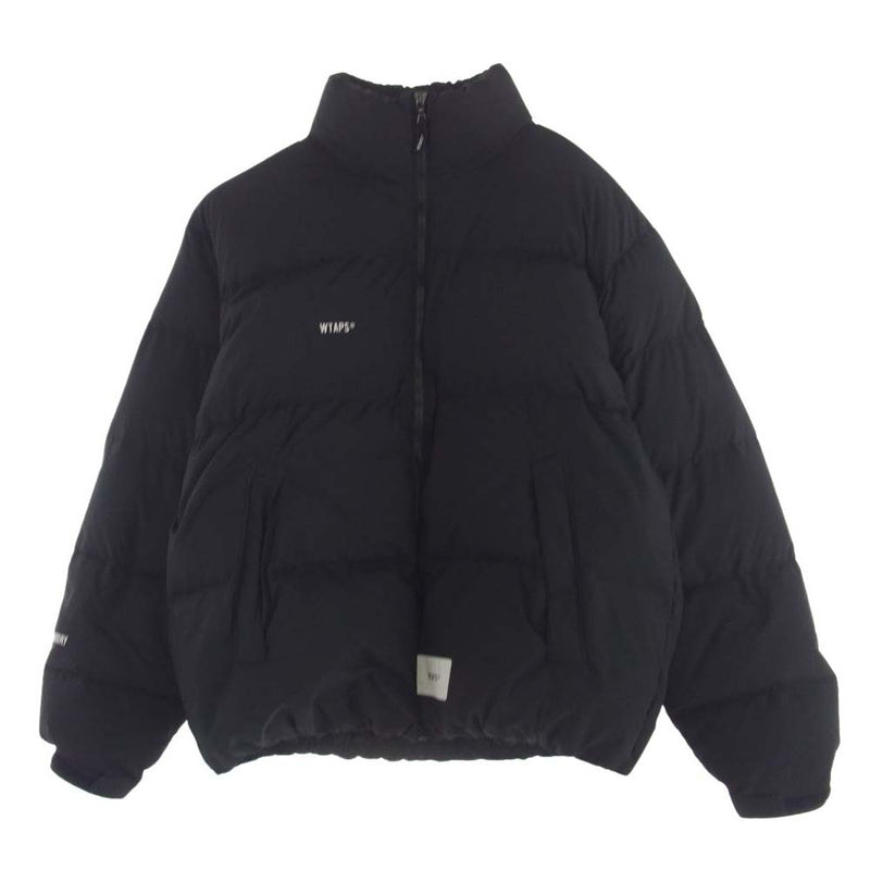 WTAPS ダブルタップス 20AW 202BRDT-JKM03 BIVOUAC JACKET POLY. TAFFETA ロゴ刺繍  キルティング ダウンジャケット ブラック系 X04【中古】