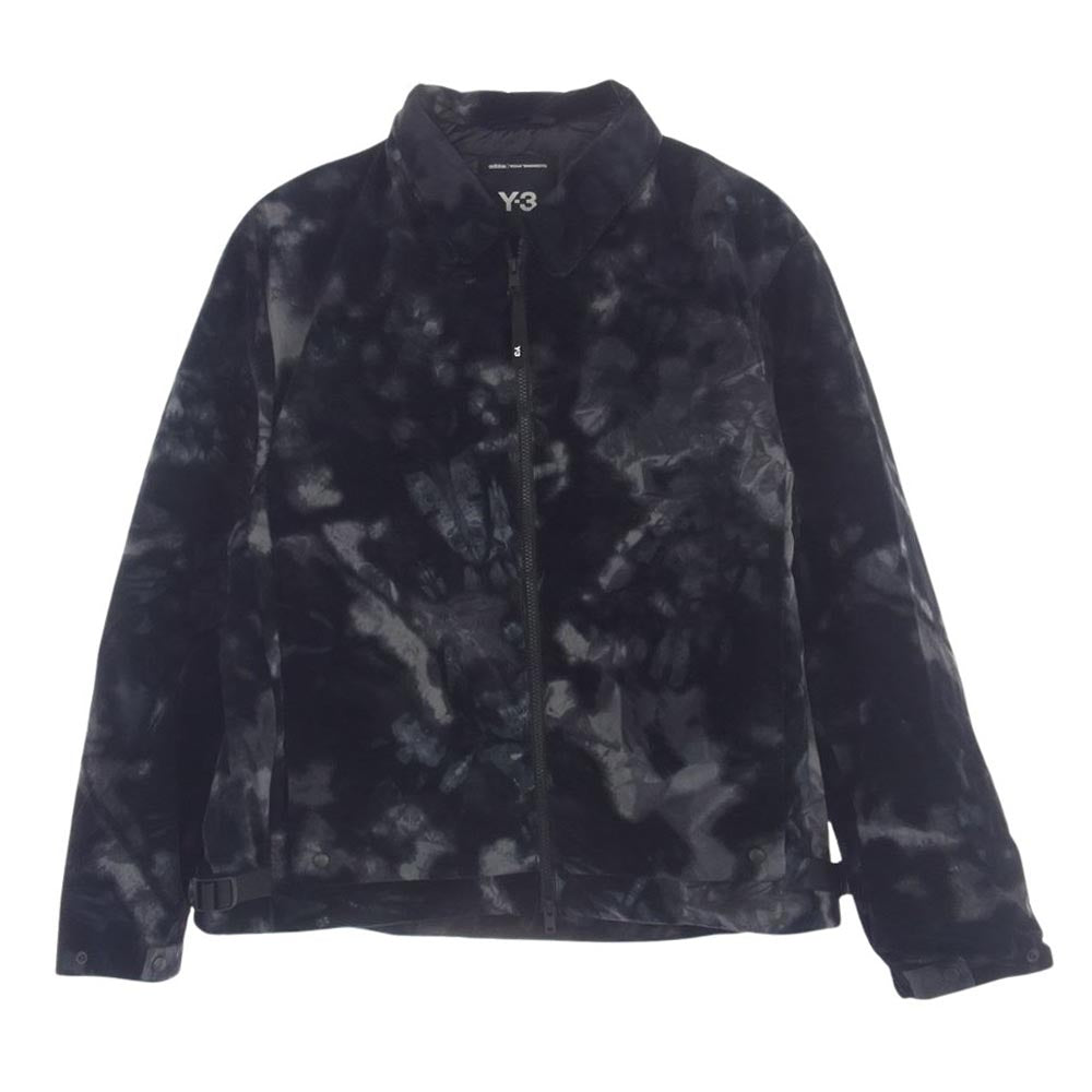 Y-3 Yohji Yamamoto ワイスリー ヨウジヤマモト JI5646 M AOP NYL LIN J MULTCO マルチ タイダイフロッキープリント フルジップ ジャケット ブラック系 S【極上美品】【中古】