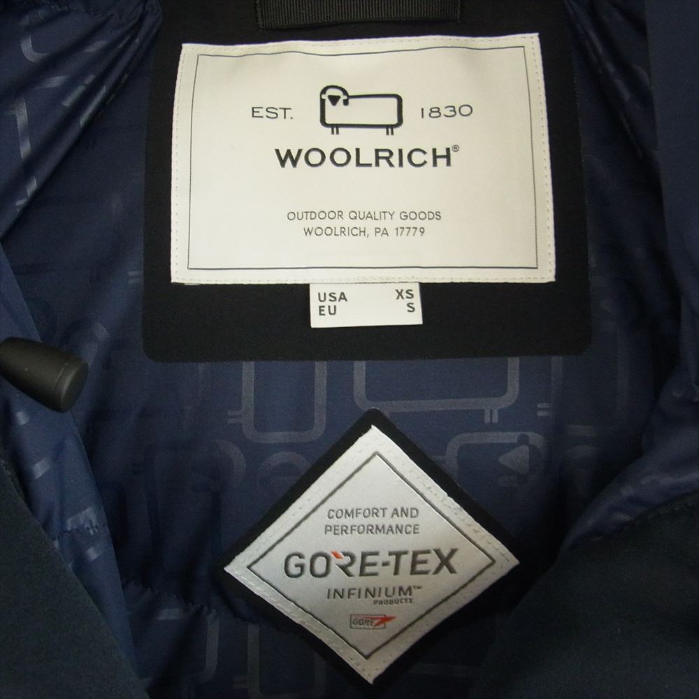 WOOLRICH ウールリッチ NOCPSW1937 GORE-TEX INFINIUM ARCTIC DOWN PARKA ゴアテックス アークティック ダウン パーカー ジャケット ネイビー系 USA XS【中古】