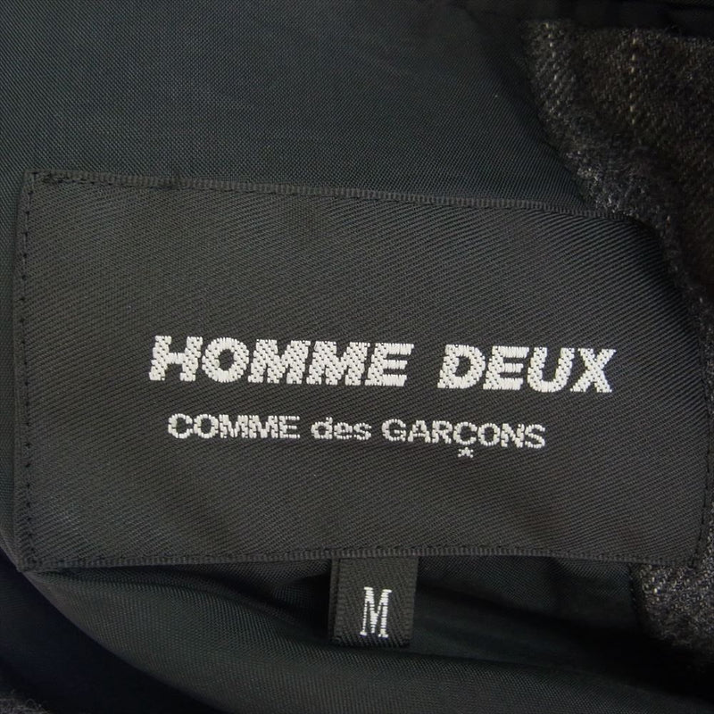 COMME des GARCONS HOMME DEUX コムデギャルソンオムドゥ 22AW DJ-J025 ウール ストライプ 4B テーラード ジャケット グレー系 M【中古】