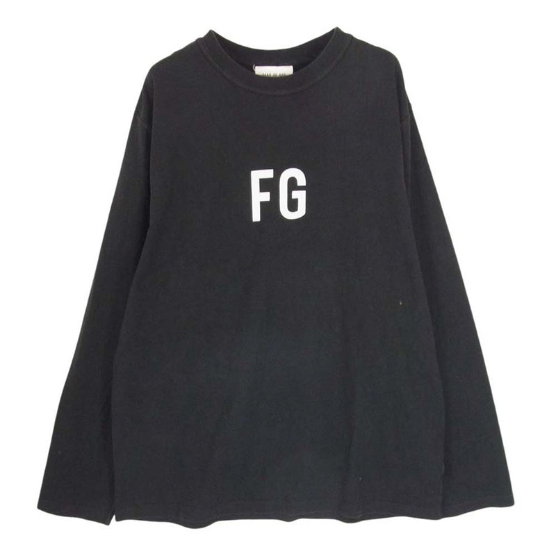 FEAR OF GOD フィアオブゴッド FG20-007 SIXTH COLLECTION FG ロゴ プリント 長袖 ロング Tシャツ ブラック系 M【中古】